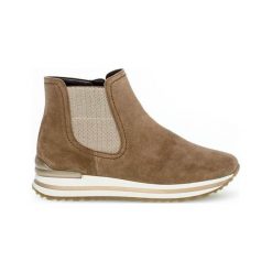 Gabor Buty beżowy female beżowy 41. Brązowe botki damskie Gabor, ze skóry, sportowe, bez obcasa, bez zapięcia. Za 529,00 zł.
