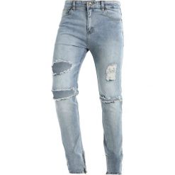 Liquor N Poker WITH OPEN RIPS AND ZIP ANKLE Jeans Skinny Fit vintage stonewash. Szare rurki męskie Liquor N Poker. W wyprzedaży za 152,10 zł.