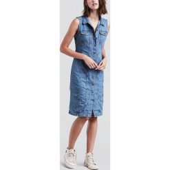 Sukienki: Sukienka koszulowa bez rękawów, denim czysta bawełna