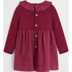 Mango Kids - Sukienka Luri 80-104 cm. Brązowe sukienki dziewczęce Mango Kids, bez wzorów, z bawełny, casualowe, z długim rękawem, długie, maxi, rozkloszowane. W wyprzedaży za 69,90 zł.