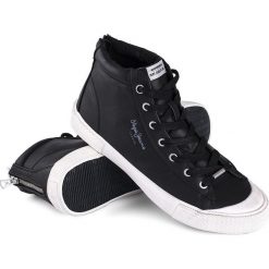 Trampki Pepe Jeans New Brother Black. Czarne trampki męskie Pepe Jeans, bez wzorów, z jeansu, klasyczne, bez zapięcia. Za 199,00 zł.