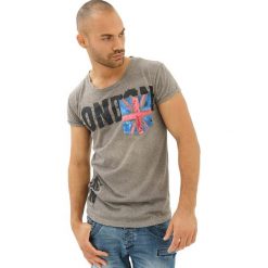 T-shirty męskie z nadrukiem: T-shirt w kolorze szarym