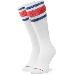 Skarpety Wysokie Unisex TOMMY HILFIGER - 320105001 White 300. Białe skarpetki damskie TOMMY HILFIGER, bez wzorów, z elastanu. Za 39,00 zł.