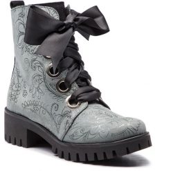 Trapery MACIEJKA - 03123-38/00-3 Szary/Kwiaty. Szare buty zimowe damskie marki Maciejka, z nubiku. Za 319,00 zł.