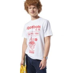 Reebok Classics International Noodles Koszulka Biały. Białe podkoszulki męskie Reebok, s, z nadrukiem, z bawełny, z krótkim rękawem. Za 119,95 zł.