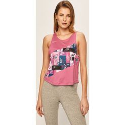 Nike - Top. Czarne topy damskie Nike, s, z nadrukiem, z poliesteru, bez rękawów. Za 129,90 zł.