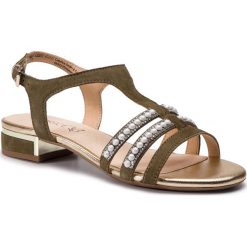 Sandały CAPRICE - 9-28111-22 Khaki Suede 720. Zielone klapki damskie Caprice, bez wzorów, ze skóry, bez obcasa, na obcasie. Za 229,90 zł.