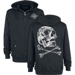 Bejsbolówki męskie: Liquorbrand Death Dealer Bluza z kapturem rozpinana czarny