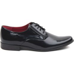 Półbuty męskie Łukbut. Czarne buty wizytowe męskie Łukbut, bez wzorów, ze skóry, wizytowe, na sznurówki. Za 289,00 zł.