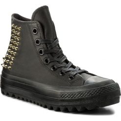Trampki CONVERSE - Ctas Lift Ripple Hi 559916C Black/Gold. Czarne półbuty damskie Converse, bez wzorów, ze skóry, bez zapięcia. W wyprzedaży za 299,00 zł.
