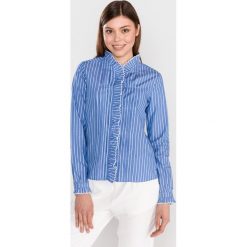 Scotch & Soda Koszula Niebieski. Niebieskie bluzki damskie Scotch & Soda, s, w paski, z bawełny, bez kołnierzyka, z długim rękawem. Za 399,95 zł.