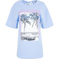 T- shirt ICE PLAY. Niebieskie koszulki damskie s, bez wzorów, z włoskim kołnierzykiem, bez rękawów. Za 169,00 zł.