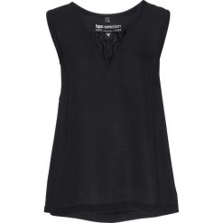 Top z koronką bonprix czarny. Czarne bluzki damskie marki bonprix, w koronkowe wzory, z koronki. Za 59,99 zł.