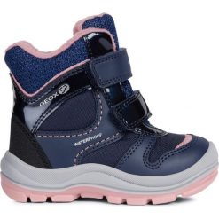 Geox buty zimowe dziewczęce Trivor 22 niebieskie. Niebieskie buty dziewczęce zimowe Geox, bez zapięcia. Za 279,00 zł.