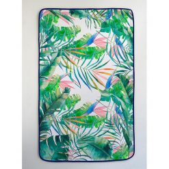 Kąpielówki męskie: Ręcznik plażowy „Lita” w kolorze zielonym – 150 x 90 cm