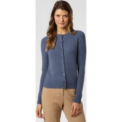 Marie Lund - Kardigan damski z wełny merino, niebieski. Niebieskie swetry damskie Marie Lund, l, bez wzorów, z wełny, klasyczne, bez rękawów, bez kaptura. Za 149,95 zł.