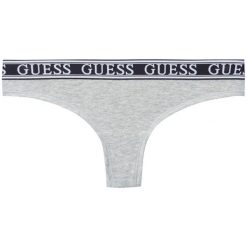 Stringi Guess O77E00 JR017. Szare stringi damskie Guess, xl, z aplikacjami, z elastanu. Za 69,00 zł.