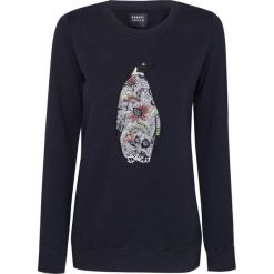 Bluza MARKUS LUPFER EMBROIDERED ARCTIC PENGUIN. Czarne bluzy damskie Markus Lupfer, bez wzorów, z bawełny, bez rękawów, bez kaptura. W wyprzedaży za 429,00 zł.