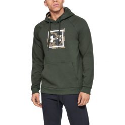 Under Armour Rival Bluza Zielony. Zielone bluzy męskie Under Armour, s, z nadrukiem, z bawełny, bez kołnierzyka, bez rękawów, bez kaptura. Za 257,95 zł.