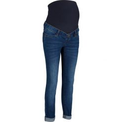 Dżinsy ciążowe 7/8 bonprix niebieski "stone”. Niebieskie jeansy damskie bonprix, moda ciążowa. Za 109,99 zł.