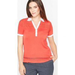 Kardigany damskie: Sweter z krótkim rękawem w stylu polo