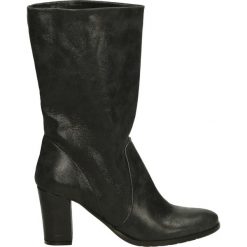Kozaki - 8007 POL NERO. Czarne buty zimowe damskie marki Venezia, z materiału, na obcasie. Za 269,00 zł.