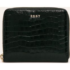 Dkny - Portfel. Czarne portfele damskie DKNY, bez wzorów, ze skóry ekologicznej. W wyprzedaży za 349,90 zł.