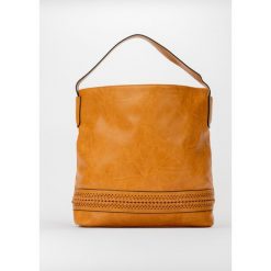 Torba shopper z ozdobną plecionką. Torby damskie na zakupy Greenpoint, bez wzorów, z poliesteru, bez dodatków. Za 59,99 zł.