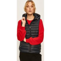 Tommy Hilfiger - Bezrękawnik puchowy. Niebieskie kurtki damskie m, z materiału. Za 649,90 zł.