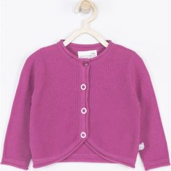 Coccodrillo - Sweter dziecięcy 62-86 cm. Czerwone swetry dziewczęce COCCODRILLO, bez wzorów, z dzianiny, z okrągłym kołnierzem, z krótkim rękawem, krótkie, bez kaptura. Za 69,90 zł.
