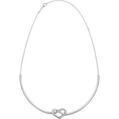 Calvin Klein Naszyjnik Srebrny. Szare naszyjniki damskie Calvin Klein, srebrne. Za 368,95 zł.