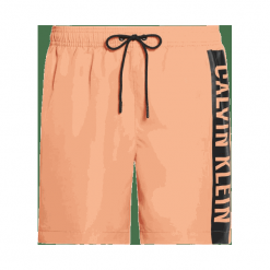 Calvin Klein spodenki kąpielowe męskie KM0KM00437 Medium Drawstring M łososiowe. Różowe kąpielówki męskie Calvin Klein, m, bez wzorów. W wyprzedaży za 189,00 zł.