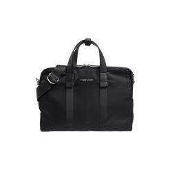 Aktówki / Teczki Calvin Klein Jeans K50K504223 BRACE LAPTOP. Czarne aktówki męskie Calvin Klein Jeans, bez wzorów, z jeansu. Za 508,50 zł.