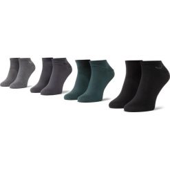 Zestaw 4 par niskich skarpet męskich QUAZI - QZ-SOCKS-65-04-MEN-012 Czarny Szary Zielony. Szare skarpetki męskie QUAZI, bez wzorów, z elastanu. Za 39,00 zł.