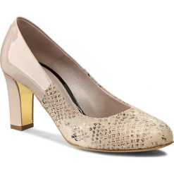 Półbuty GINO ROSSI - Frida DCG380-R10-LEJE-0227-0 01/02. Brązowe półbuty damskie Gino Rossi, z aplikacjami, ze skóry, eleganckie, bez obcasa, na obcasie, bez zapięcia. W wyprzedaży za 149,00 zł.