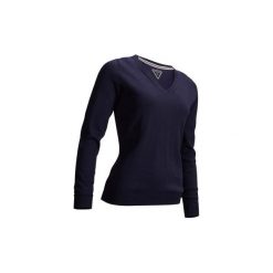 Sweter do golfa damski. Niebieskie swetry damskie INESIS, xs, bez wzorów, z bawełny, bez rękawów, bez kaptura. Za 59,99 zł.