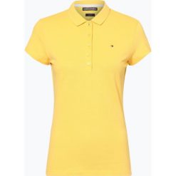 Tommy Hilfiger - Damska koszulka polo – New Chiara, żółty. Żółte bluzki sportowe damskie marki Mohito, l, z dzianiny. Za 179,95 zł.