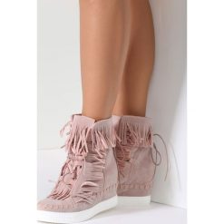 Różowe Sneakersy Capital Letters. Różowe koturny damskie marki vices, na platformie, na sznurówki. Za 44,99 zł.