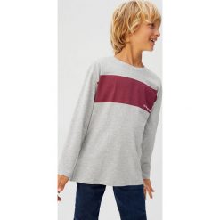 Mango Kids - Longsleeve dziecięcy Lucas 110-164 cm. Szare t-shirty chłopięce Mango Kids, z nadrukiem, z bawełny, z długim rękawem. Za 35,90 zł.