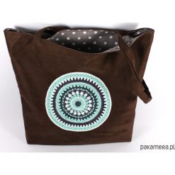 Shopper bag damskie: Szoperka torba codzienna z mandalą