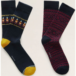 Mango Man - Skarpety Ikat (2-pak). Szare skarpetki męskie Mango Man, z bawełny. Za 59,90 zł.