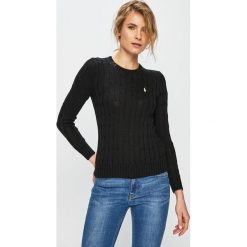 Polo Ralph Lauren - Sweter. Czarne swetry damskie Polo Ralph Lauren, s, bez wzorów, z bawełny, bez rękawów, bez kaptura. W wyprzedaży za 479,90 zł.
