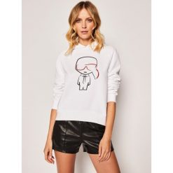 Bluza Karl Lagerfeld Ikonik Karl Outline 201W1809. Czarne bluzy damskie KARL LAGERFELD, s, bez wzorów, z bawełny, bez rękawów, bez kaptura. W wyprzedaży za 699,00 zł.