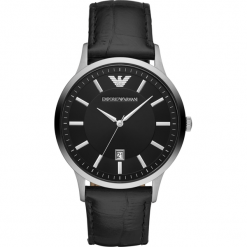 Zegarek EMPORIO ARMANI - Renato AR11186 Black/Silver. Szare zegarki męskie Emporio Armani. W wyprzedaży za 619,00 zł.