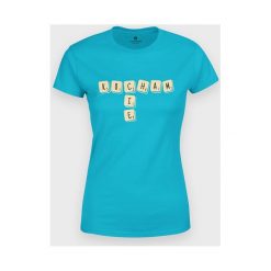 Koszulka damska Scrabble Kocham Cię. Koszulki damskie MegaKoszulki, m, bez wzorów, z bawełny, z podwójnym kołnierzykiem, bez rękawów. Za 54,90 zł.