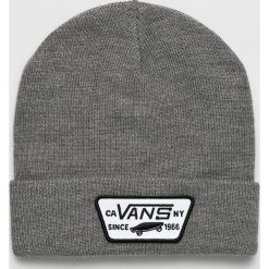 Vans - Czapka. Szare czapki zimowe męskie Vans, z dzianiny. W wyprzedaży za 84,90 zł.