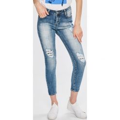 Answear - Jeansy Boho Bandit. Różowe jeansy damskie rurki marki ANSWEAR, z dzianiny. W wyprzedaży za 69,90 zł.