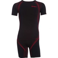 Czarno-Czerwony Komplet Sportowy Aspects. Czerwone koszulki męskie Born2be, xl, bez wzorów, z okrągłym kołnierzem, z krótkim rękawem, krótkie. Za 64,99 zł.