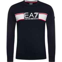 Sweter EA7 Emporio Armani 6GPMY4 PM10Z 1578. Niebieskie swetry męskie EA7 Emporio Armani, m, bez wzorów, z wełny, klasyczne, z klasycznym kołnierzykiem, bez kaptura. W wyprzedaży za 489,00 zł.