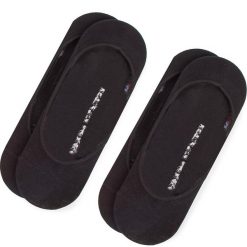 Zestaw 2 par stopek damskich TOMMY HILFIGER - 343025001 Black 200. Czarne skarpetki damskie TOMMY HILFIGER, bez wzorów, z elastanu. Za 54,99 zł.